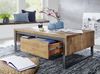 Couchtisch mit 2 SK 120x80cm 'Taipeh' Wildeiche massiv Bild 2