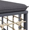 vidaXL Garten-Mittelsofa mit Dunkelgrauen Kissen Poly Rattan 364135 Bild 5