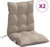 vidaXL Niedriglehner-Auflagen 2 Stk. Taupe Oxford-Gewebe 377695 Bild 2