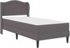 vidaXL Bettrahmen mit Kopfteil Grau 90x190 cm Kunstleder 3415136 Bild 3
