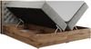 Boxspringbett mit Multipocket-Matratze und Zwei Bettkästen, Doppelbett mit Stauraum - ALBERO 3 - 200 x 200 cm - Hellgrau Stoff - H4 Bild 5