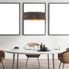 LED Hängeleuchte, Textil, schwarz, gold, H 140cm Bild 5