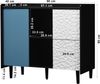 Sideboard 90 x 40 x 80 cm in Schwarz-Blau aus MDF mit 2 Schubladen und offenem Stauraum Bild 5
