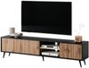 Selsey 'Bello' TV-Lowboard, Schwarz / Eichenholz-Optik, ca. 43 x 175 x 31 cm Bild 4
