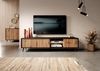 Selsey 'Bello' TV-Lowboard, Schwarz / Eichenholz-Optik, ca. 43 x 175 x 31 cm Bild 2