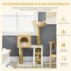 PawHut Kratzbaum 100,5 cm Katzenbaum mit Katzenhöhle, Bett, Treppe, für Katzen bis 4,5 kg, Natur Bild 4