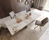 Esstisch Edge 300x100 Keramik Minas Melange Weiß-Beige Troa Metall Effektfinish Titan Bild 4