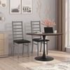 Runder Esstisch, 120x120x75 cm, Eiche-Optik mit Metallgestell, Braun Bild 4