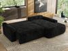 Ecksofa, L-förmiges, lose Kissen, DL-Schlaffunktion, (H 100 x T 187 x B 273 cm) - CUBO L - Plüsch Schwarz - rechte Seite Bild 3