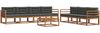 vidaXL Outdoor-Sofagarnitur mit Kissen 8 pcs Natur und Anthrazit 3367285 Bild 2