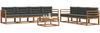 vidaXL Outdoor-Sofagarnitur mit Kissen 8 pcs Natur und Anthrazit 3367285 Bild 3