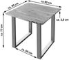 Esstisch Baumkante massiv Akazie natur 80 x 80 silber U-Gestell LUBIN 77054493 Bild 2