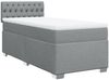 vidaXL Boxspringbett mit Matratze Hellgrau 90x200 cm Stoff 3288078 Bild 3
