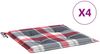 vidaXL Gartenstuhl-Kissen 4Stk. Rot Karomuster 50x50x4cm Oxford-Gewebe 314069 Bild 2