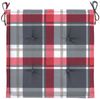 vidaXL Gartenstuhl-Kissen 4Stk. Rot Karomuster 50x50x4cm Oxford-Gewebe 314069 Bild 4