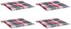 vidaXL Gartenstuhl-Kissen 4Stk. Rot Karomuster 50x50x4cm Oxford-Gewebe 314069 Bild 3