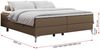 Boxspringbett - Doppelbett mit Multipocket-Matratze - LESS -120x200 - Braun Kunstleder - H3 Bild 5