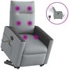 vidaXL Elektrischer Massagesessel mit Aufstehhilfe Hellgrau Stoff 3324073 Bild 2