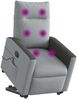vidaXL Elektrischer Massagesessel mit Aufstehhilfe Hellgrau Stoff 3324073 Bild 3