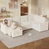 4-Sitzer Ecksofa B 282 x T 153 x H 85 cm aus Cord mit Schlaffunktion und Stauraumhocker Bild 4