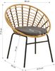 Gartenmöbel Set Balkonmöbel Poly Rattan Natur Garten Lounge Möbel Set 2 Outdoor Sessel Gartentisch Rund Terrassenmöbel Rattanmöbel Bild 3