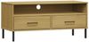 vidaXL TV-Schrank OSLO mit Metallbeinen Braun Massivholz Kiefer [351024] Bild 2