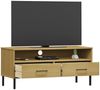 vidaXL TV-Schrank OSLO mit Metallbeinen Braun Massivholz Kiefer [351024] Bild 3