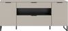 Sideboard B/H/T: 80x185x41 cm in Kaschmir Nachbildung und schwarz Bild 2