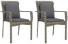 vidaXL 9-tlg. Garten-Essgruppe mit Kissen Grau Poly Rattan 3213497 Bild 4