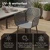 STEELSØN 'Quasira' Gartenstuhl, grau, Kunststoff, wetterfest und UV-beständig, Balkonstuhl bis 120 kg belastbar, 6er Set Bild 2