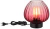 Tischleuchte, Schalter, Glas rot, schwarz, H 23,5 cm Bild 4