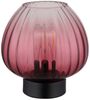 Tischleuchte, Schalter, Glas rot, schwarz, H 23,5 cm Bild 3