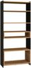 Standregal Tris Bücherregal 80x40x180cm eiche artisan / schwarz Bild 1