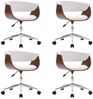 vidaXL Drehbare Esszimmerstühle 4 Stk. Weiß Kunstleder [3054876] Bild 2