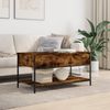 vidaXL Couchtisch Räuchereiche 100x50x50 cm Holzwerkstoff und Metall 845348 Bild 3