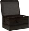 vidaXL Holzkiste mit Deckel und Griffen Schwarz 40x30x23 cm Massivholz 4017398 Bild 5