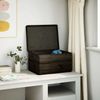 vidaXL Holzkiste mit Deckel und Griffen Schwarz 40x30x23 cm Massivholz 4017398 Bild 3