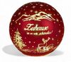formano LED Deko-Kugel 12cm Rot mit Spruch Zuhause ist es am Schönsten Glaskugel aus mattem Farbglas und goldener Innenfarbe - Herbst Winter Weihnachtsdeko für Tisch Regal Fensterbank Bild 4