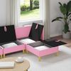 vidaXL Modular Sofa Set mit Stauraum 4 pcs Rosa Stoff 3413725 Bild 3