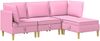 vidaXL Modular Sofa Set mit Stauraum 4 pcs Rosa Stoff 3413725 Bild 2