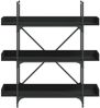 Bücherregal | Standregal 3 Böden Schwarz 100x33x108,5 cm Holzwerkstoff Bild 4