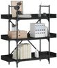 Bücherregal | Standregal 3 Böden Schwarz 100x33x108,5 cm Holzwerkstoff Bild 2