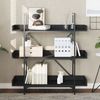 Bücherregal | Standregal 3 Böden Schwarz 100x33x108,5 cm Holzwerkstoff Bild 3