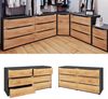 Kommode Ruben Goldkraft Eiche 48 x 77.6 cm mit Schubladen Vicco Bild 2