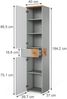 Hochschrank Eden Grau/Artisan 40 x 184.2 cm mit 2 Türen & 1 Schublade Vicco Bild 2