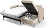 Micadoni Schlaf-Ecksofa Gloria 4-Sitzer Rechts Strukturierter Stoff Beige 205x140 Bild 5
