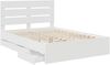 vidaXL Bettrahmen mit Schubladen Weiß 160 x 200 cm Ingenieurs Holz 3411818 Bild 5