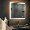 Badspiegel GRAZ 80x80 mit Bluetooth - 80x3,5x80cm, Glas, Klarglas | Badezimmerspiegel Wandspiegel Bild 2
