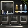 Badspiegel GRAZ 80x80 mit Bluetooth - 80x3,5x80cm, Glas, Klarglas | Badezimmerspiegel Wandspiegel Bild 4