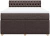 vidaXL Boxspringbett mit Matratze Dunkelbraun 140x190 cm Stoff 3287461 Bild 4